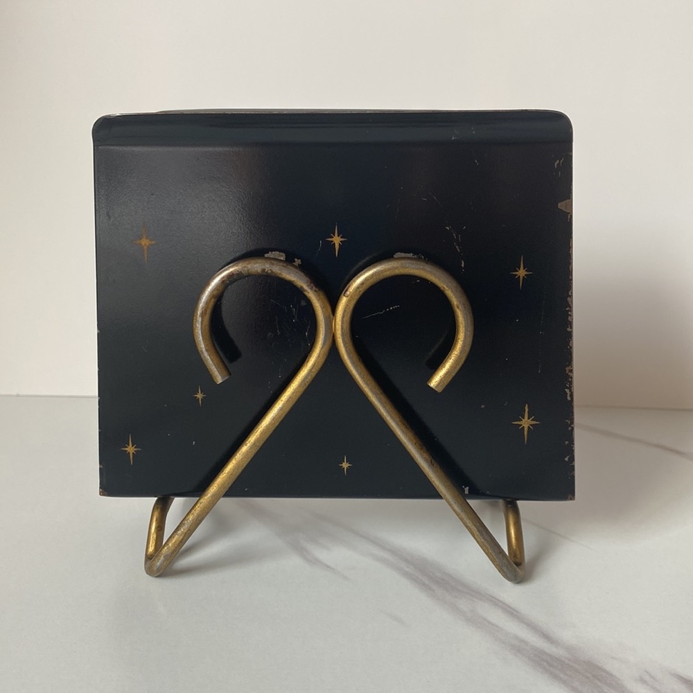 MCM Napkin/Letter Holder - Black and Gold